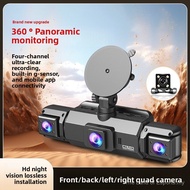 WiFi Dashcam 4 Channel Camera Front Rear Left Right With Night Vision Parking Recording 1080P FHD