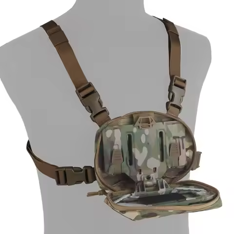 Tactical MOLLE Folding Navigation Board Set for 4.7-6.7in Mobile Phone Map Admin Panel with Chest Ri