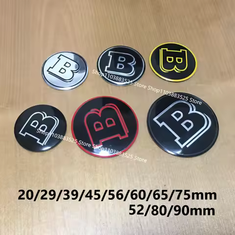 B Logo Modified Wheel Hubcap Emblem Badge Sticker for BRABUS W464 G63 G65 W463 W204 W205 W253 W210 W