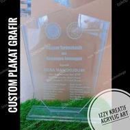 plakat trophy akrilik - plakat grafir custom - 10mm