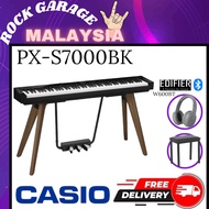 Casio PX-S7000 88-Key Digital Piano W/Piano Bench And Edifier W600BT Headphone - Harmonious Mustard 