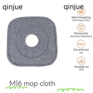 QINJUE 1pc Self Wash Spin Mop, Washable Dust Cleaning Mop Cloth Replacement,  360 Rotating Household MopHead Cleaning Pad for M16 Mop