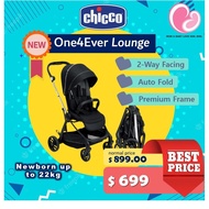 Chicco One4Ever Lounge Stroller Baby, 2 Way Auto Fold Compact Size Trolley
