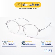 LILYEYEWEAR polygonal eyeglass frames made of high quality plastic, modern design, fashionable color
