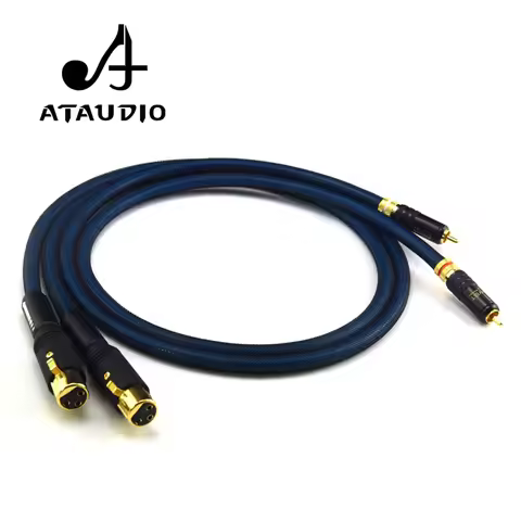 ATAUDIO Hifi XLR Female to RCA Male Cable G5 Silver-Plated 2 RCA to 2 XLR Cable
