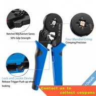 HSC8 6-4A Ferrule Crimping Tool Self-adjustable Wire Crimping Tool Kit AWG 23-7（0.25-10 mm²）Terminals Crimping Tool Set