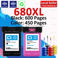 Compatible for HP 680 Ink Cartridge HP 680XL Ink HP 680 Black HP 680 Color Ink for HP 2135 2676 3635