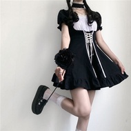 ZZOOI Gothic Retro Girls Lolita Lace Tea Party Dress Anime Cosplay Women Princess Long Sleeve Dresse