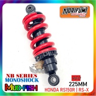 NORIFUMI REAR ABSORBER | MONOSHOCK NB SERIES FOR HONDA RS150 | RSX - 225MM (RED)
