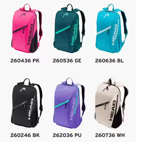 HEAD Tennis Bag 2026 New Tour Series Unisex Tennis Backpack 7 Colors Tennis Racket Pack Racquet Bag 