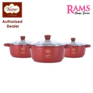 Vantage 6 Pcs Nonstick Cookware Set / Combo Casserole Cooking Set 20cm / 24cm / 28cm