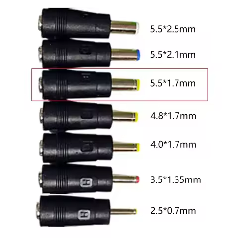 DC Power Male to Female Adapter 2.5x0.7mm 3.5x1.35mm 4.0x1.7mm 5.5x2.5mm 5.5x2.1mm 5.5x1.7mm 4.8x1.7