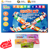 Combo Bộ Thẻ Cờ Các Nước Trên Thế Giới Quốc Kỳ và Thủ Đô 175 Quốc Gia Cho Trẻ EM - Đồ Chơi Flashcard