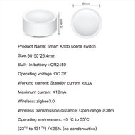 (REYBM)Tuya ZigBee Knob Switch Wireless Scene Button Rotatable Dimmer Switch Smart Home Automation L