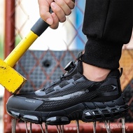 2026 Rotating Button Sneakers Men Safety Shoes Fashion Protective Shoes Work Boots Steel Toe Shoes P