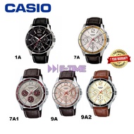 MTP-1374L Men's Leather Watch WR50M MTP-1374L-1A MTP-1374L MTP-1374L-7A1 MTP-1384L-9A2