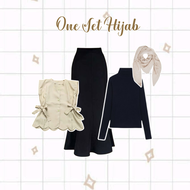 Deluna Korean Outfit - Setelan Baju Wanita Kekinian Korean Style Outfit Kuliah Hangout StudyTour Hij