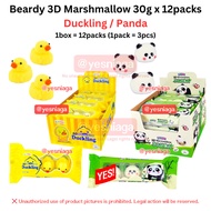 *HALAL* Beardy 3D Marshmallow Duckling / Panda 30g x 12packs  Viral Candy Peeps SO FLUFFY yesniaga
