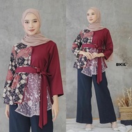 BLUS BATIK MODERN Atasan Batik Wanita Muslim Baju Kondangan Simpl
