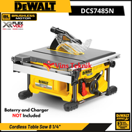 DEWALT DCS7485N Mesin Gergaji Kayu Meja Table Saw Cordless Brushless Table Saw 8 1/4" DCS7485