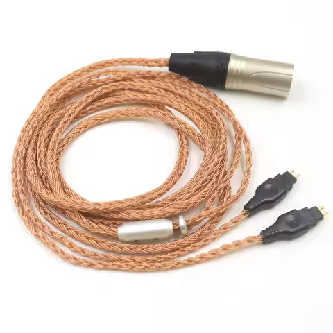 XLR 2.5mm 3.5mm Balanced 16 Core Copper OCC Earphone Cable For Sennheiser HD580 HD600 HD650 HDxxx HD