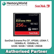 SanDisk Extreme PRO CompactFlash Card 160MB/s R.32GB/64GB/128GB/256GB.Lifetime Local Warranty.*SanDisk OFFICIAL PARTNER*