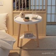 Small Small Round Table Balcony Nordic Small Apartment Bedroom Coffee Table Bedside Table Modern B &