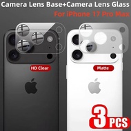 3PCS Pelindung Kanta Kamera untuk iPhone 17 Pro Max Tapak Kanta Belakang+Kaca Kanta Kamera untuk iPh
