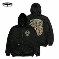 Eagle Destroyer Zip Hoodie - Smookersaid Zip Hoodie - BLACK