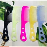 Combo of 2 colorful heart-shaped plastic hair combs _GD888