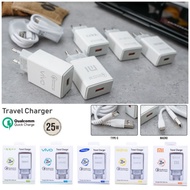TC CHARGER BRANDED AK-933 FC SUPPORT FAST CHARGING 25W QC 3.0A MICRO USB & TIPE-C