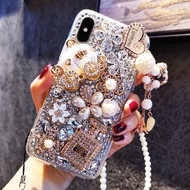 OPPO Reno 8 7 7Z 6 5 5F 4 4F 3 Pro 2Z 2F 2 Z Find X2 Realme 9 9i 8 C21 C20 V15 7 X7 6 Pro C15 C12 C11 New Fashion Brand Limited Edition Transparent Diamond-studded Mobile Phone Case