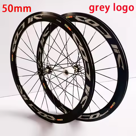 Newest 700C 40/50mm Aluminum Alloy Road Bike Elite Wheelset Disc Brake Six-Hole Rim Brake Hg Clinche