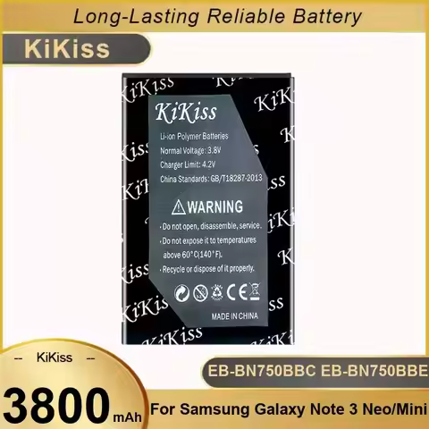 Battery EB-BN750BBC EB-BN750BBE 3800mAh For Samsung Galaxy Note 3 Iii Neo N7505 N750 N7506V N7508V F