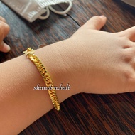 Perhiasan Gelang Tangan Anak dan Bayi Gold Xuping Stainless Titanium Lapis Emas Model Rantai Nori Pa