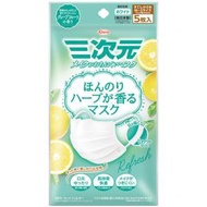 興和 - **Super Sale**日本製 三次元 抗菌99% 香味口罩 西柚味 M-S size (5個裝)
