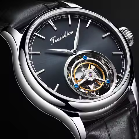 AESOP Real Tourbillon Mechanical Watch for Men Automatic Mechanical Watch Sapphire Glass Stainless S
