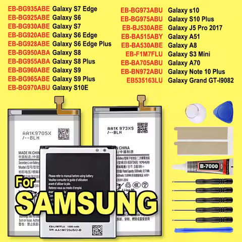 XDOU Battery For Galaxy S10E J5 A70 Nnte 10 A8 A51 Grand DUOS S3 S6 S7 Edge S8 S9 S10 Plus GT-I8190 