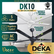 DEKA Ceiling Fan DEKA DK10 56" 5 Blades 5 Speed AC Motor Regulator Control DEKA DR9 Regulator Fan Ki