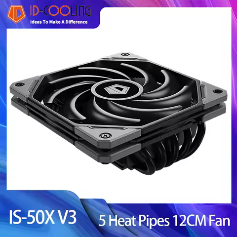 ID-COOLING IS-50X CPU Cooler 5 Heat Pipes 56mm Height ITX Computer Air Cooling Radiator For LGA 1700