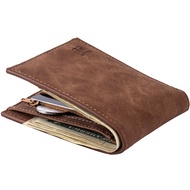 Baborry Men Wallets Thin Wallet with Coin Bag Zipper New Design Dollar Slim Money Clip Purse Mens Small Wallet