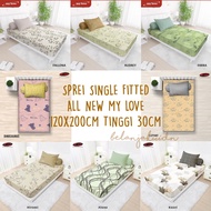 MY LOVE SINGLE FITTED BEDSHEET UK 120X200CM HEIGHT 30CM RUBBER || Smooth Soft
