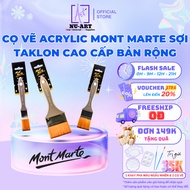 Mont Marte Acrylic Brush Premium Taklon Fiber – Wide Brush for Gesso/Glaze/Varnish