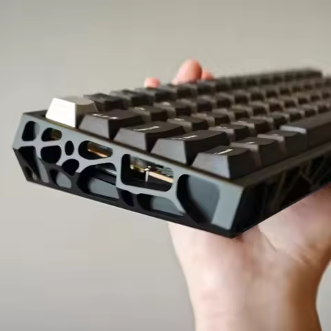 New Holy60 Hollow Keyboard Shell GH60 Aluminum CNC Tray Mount Custom Mechanical Keyboard Case Suppor