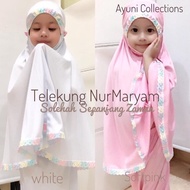 HOT SELLING Telekung Budak Nurmaryam Kanak-Kanak Lace Jersey Murah Sedondon Ibu Kids 3 Tahun Sehingga 12 Tahun