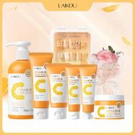 1 Set Brightening Nourishing LAIKOU Vitamin C Body Care Set, Cream 50g Body Lotion 200g Hand Cream 3