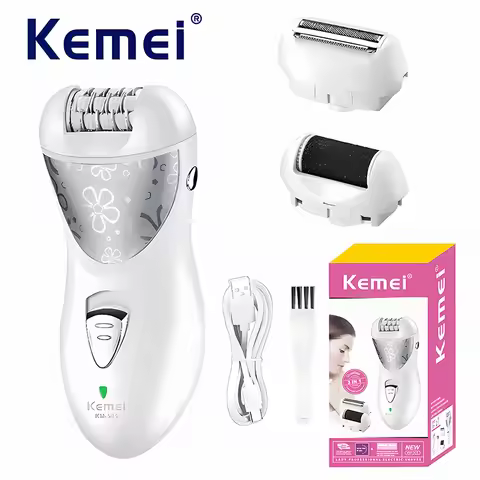 Kemei KM-505 Women's Hair Puller Electric Shaver USB Charging 3-in-1 Multi functional Women