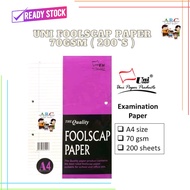 UNI PAPER FOOLSCAP PAPER 70gsm ( 200`S )