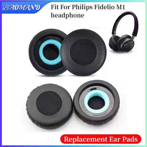 Ear Pads For Philips Fidelio M1 Headphones Replacement Soft Foam Cushion Sponge Pad Leather Earmuffs