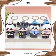 GANTUNGAN Panda Police Keychain Cute Keychain/ Keychain/ Cute Keychain/ Souvenir/